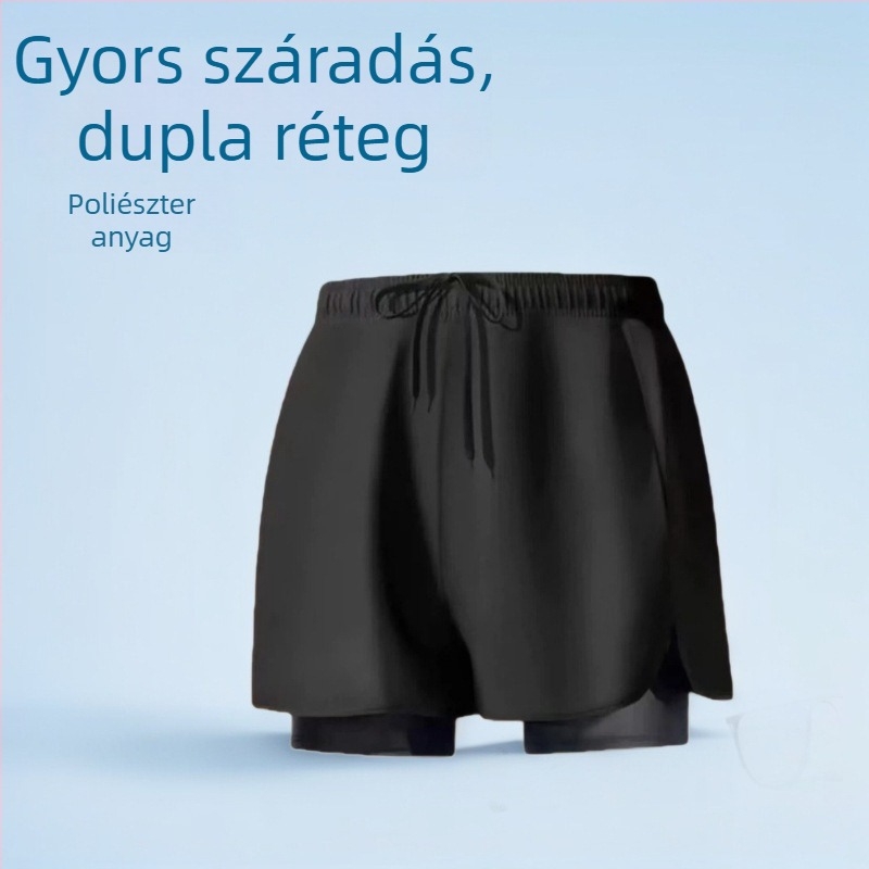 Férfiaknak nagy méretű úszónadrág, strandruha, úszósapkával és úszószemüveggel