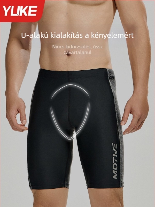 Yuke 2025 új férfi plusz méretű boxer-stílusú úszónadrág, lélegző, gyorsan száradó, edzéshez