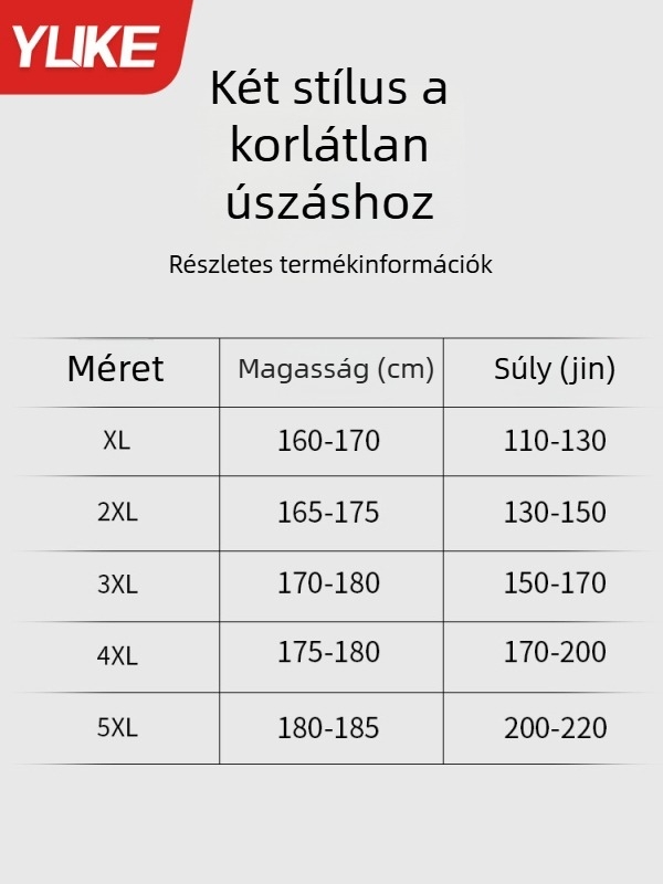 Yuke 2025 új férfi plusz méretű boxer-stílusú úszónadrág, lélegző, gyorsan száradó, edzéshez