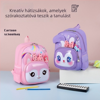Új óvodai hátizsák rajzfilm karakterrel, uniszex gyerekeknek 2-7 éves korig, könnyű, vízálló nylonból