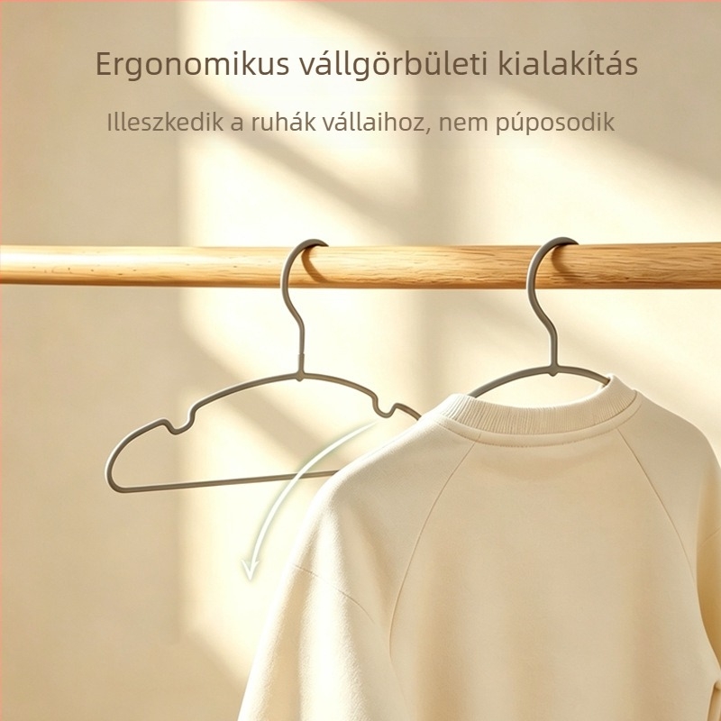 Vastagított, csúszásmentes gyerek- és babaruha-akasztó, nyom nélkül, vállgörbület-ellenes dizájnnal, otthoni ruhaszárító.