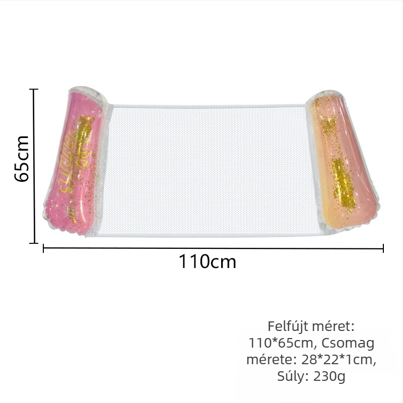 Sequin-gradient hálós víz-hám, környezetbarát PVC, kültéri medencéhez, felnőtteknek