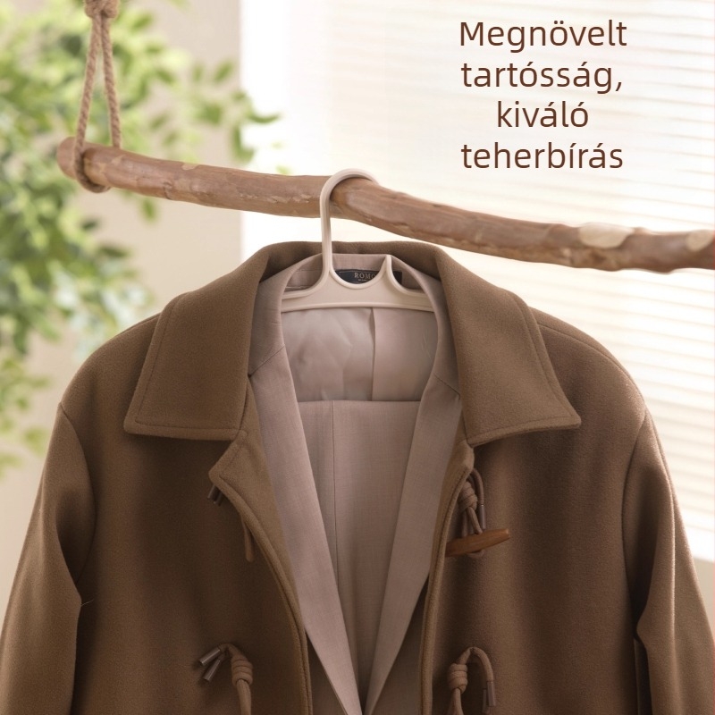 Camellia Műanyag ruhatartó – megerősített, varrat nélküli, szélálló és csúszásmentes, szélesebb és vastagabb vállrész