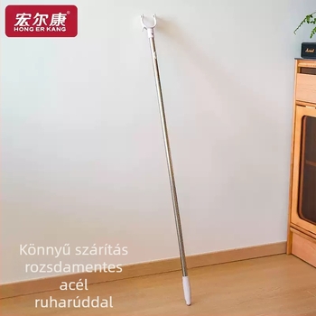 Hongerkang Rozsdamentes acél ruharúd, teleszkópos, fúrás nélkül, vastabb és tartós