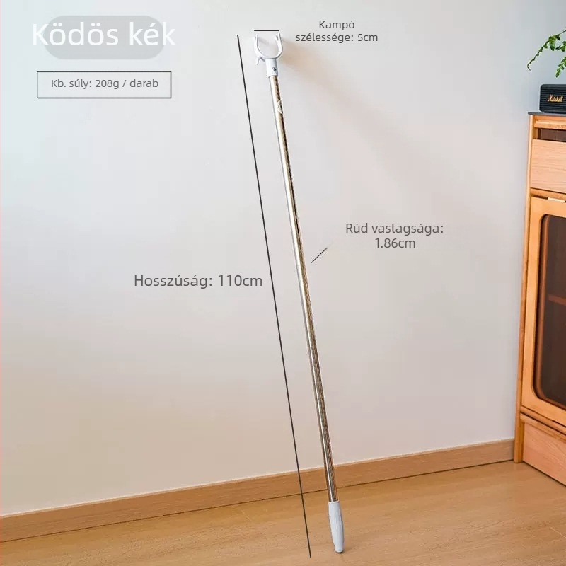 Hongerkang Rozsdamentes acél ruharúd, teleszkópos, fúrás nélkül, vastabb és tartós