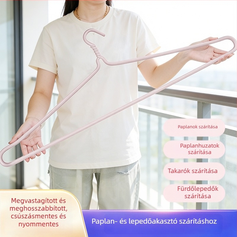 89 cm-es nagyméretű ruhaszárító akasztó paplanhuzatokhoz és lepedőkhez, meghosszabbított és megerősített kivitel