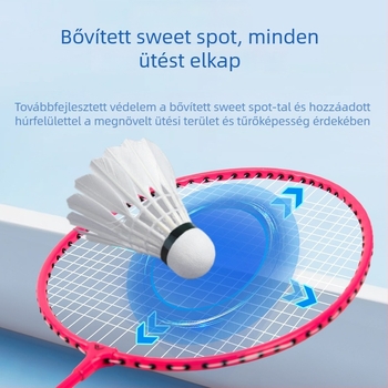 Kezdőknek szóló badmintonütő készlet, ultra-könnyű vasötvözet edzőütők, univerzális 2 darabos készlet