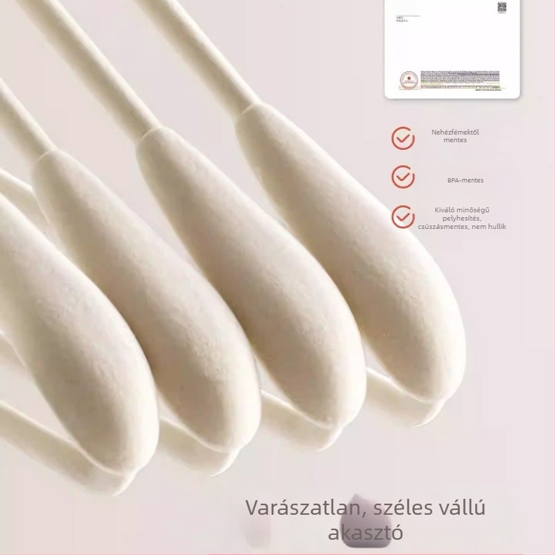 Új velúr csúszásmentes ruhatartó otthoni használatra, nyom nélkül, védelem a vállon keletkező gyűrődések ellen, széles vállú, vastított és megerősített, kabátokhoz