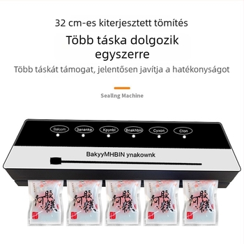 Kompakt háztartási vákuumozó készülék száraz és nedves ételekhez, automatikus zárás és frissesség megőrzése
