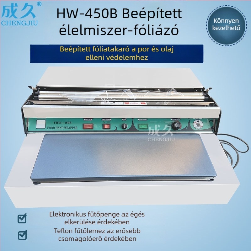 HW450 Ételfólia tömítő és vágógép