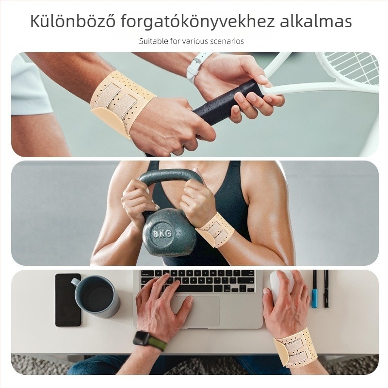 Légáteresztő csuklótartó férfiaknak és nőknek, vékony ínhüvely-támasz kosárlabdához, tollaslabdához, jógához és más sportokhoz