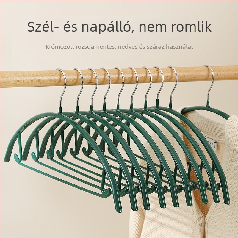 5 darab vastag műanyag bevonatú félköríves vállfák kampóval, csúszásmentes fém vállfák felnőtt ruhákhoz