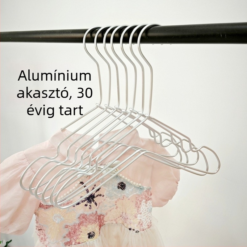 Alumínium ötvözetű hosszú kampós ruhaakasztó gyerekeknek, csúszásmentes