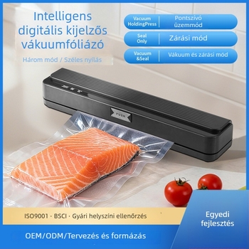 Kompakt hordozható vákuumzáró készülék intelligens érintőképernyővel, teljesen automata élelmiszer-csomagoláshoz, testreszabható