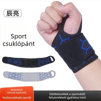 Sportos csuklóvédő a ficamok megelőzésére és ínhüvely védelmére, tenishez és tollaslabdához