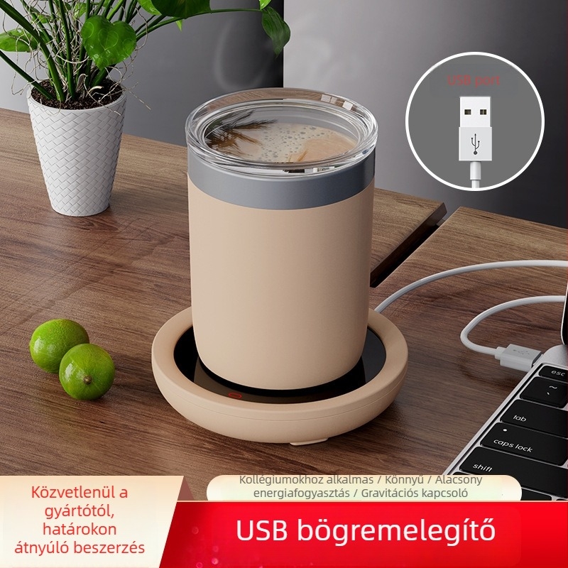 55°C USB pohármelegítő érintéses vezérléssel, állandó hőmérséklet