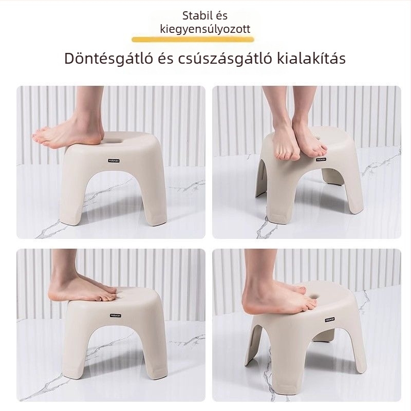 Kis, erős, egymásra tehető alacsony széke gyerekeknek, krém színben, nordic stílusban, strapabíró a nappaliba és a fürdőszobába