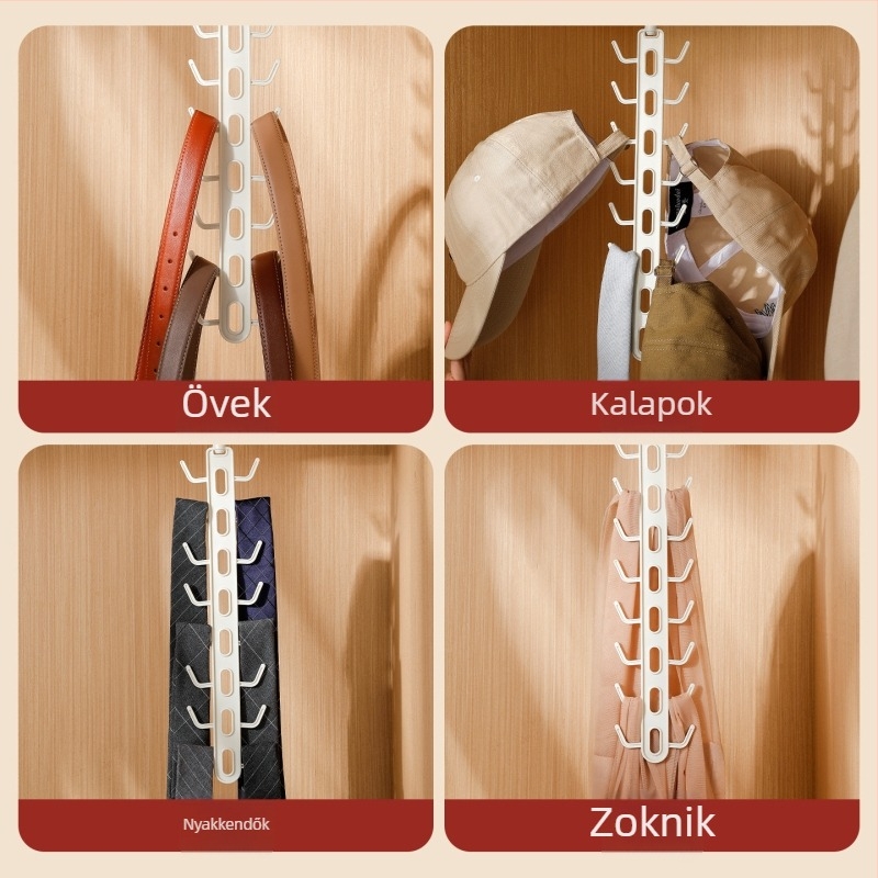 Otthoni ruhafogas, többfunkciós akasztó felsőknek, fehérneműknek és sapkáknak
