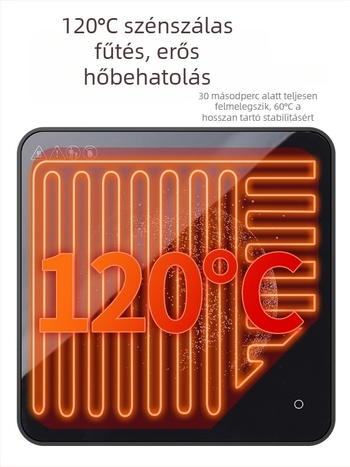 Három fokozatú hőmérsékletszabályozású melegítő lemez ételhez és italokhoz, irodai használatra
