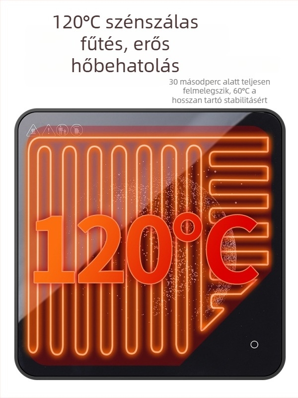 Három fokozatú hőmérsékletszabályozású melegítő lemez ételhez és italokhoz, irodai használatra