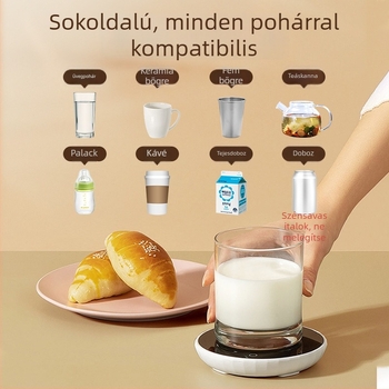 Intelligens állandó hőmérsékletű pohármelegítő alátét – univerzális poháralátét és szigetelő matrac kávéhoz, irodába vagy kollégiumba, gyors tejmelegítés