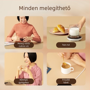 Intelligens állandó hőmérsékletű pohármelegítő alátét – univerzális poháralátét és szigetelő matrac kávéhoz, irodába vagy kollégiumba, gyors tejmelegítés