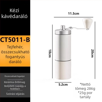 Kézzel hajtott kávébab-őrlő, kompakt, hordozható kültéri használatra