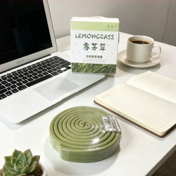 Lemongrass alapú növényi illatosított atkák elleni repelens beltéri és kültéri használatra, spirálfüstölő formájú, ártalmatlan