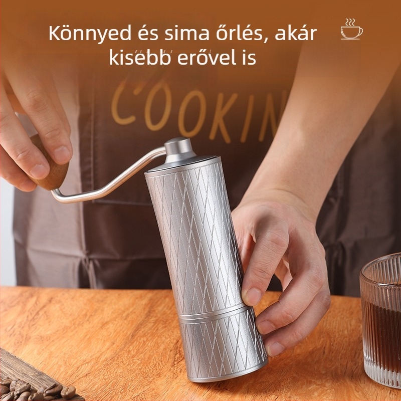 Kézi kávédaráló otthoni használatra hétcsillagos acélmaggal
