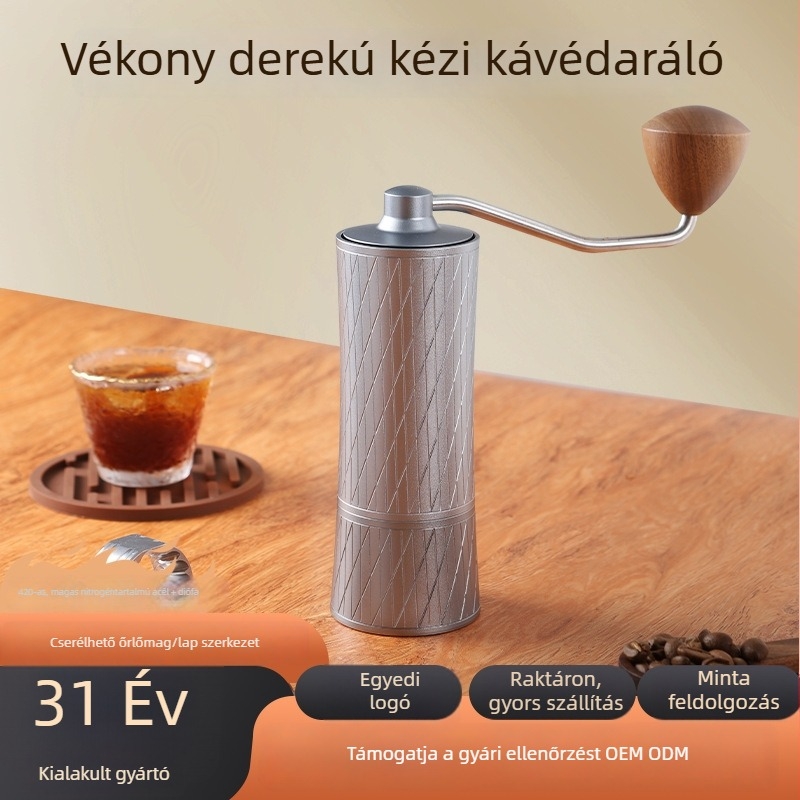 Kézi kávédaráló otthoni használatra hétcsillagos acélmaggal
