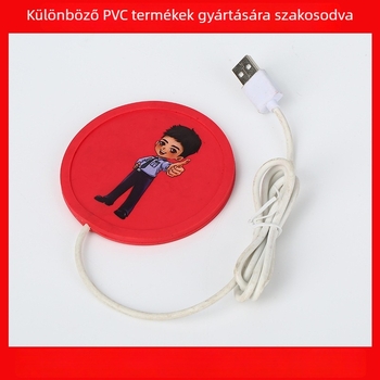 Aranyos karikatúra USB pohártartó PVC puha felülettel – testreszabható ajándék