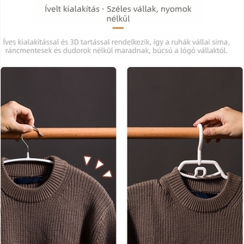 Otthoni ruhafogas varrat nélküli dizájnnal, csúszásmentes és vállvédő funkcióval, könnyű ruhák szárítására, elegáns tárolás