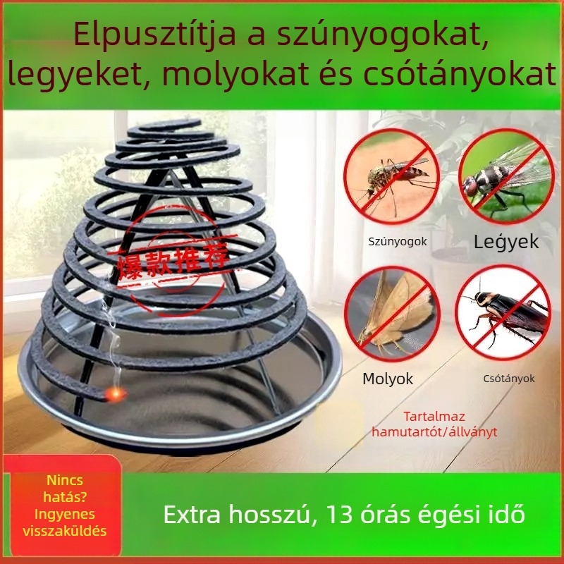 Hosszú szúnyogriasztó tekercsek, három az egyben, kültéri használatra éttermek és gazdaságok számára