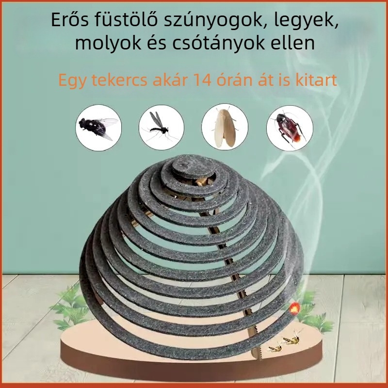 Hosszú szúnyogriasztó tekercsek, három az egyben, kültéri használatra éttermek és gazdaságok számára