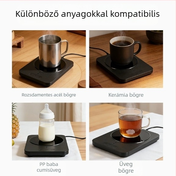 Kávéscsésze alátét mágneses keveréssel és hőmérséklet-szabályozással