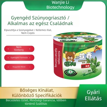 40 tálcás mugwort szúnyogriasztó incense, áram nélkül, otthoni és kültéri használatra
