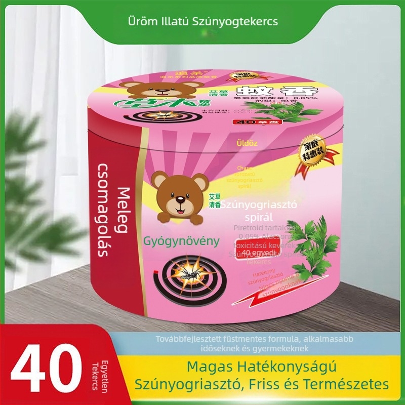 40 tálcás mugwort szúnyogriasztó incense, áram nélkül, otthoni és kültéri használatra