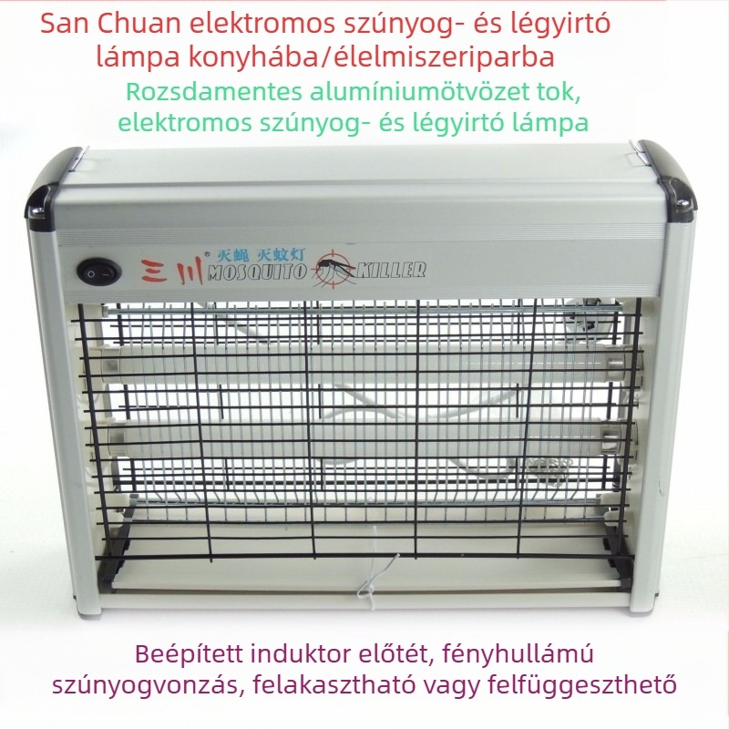 20W-os beltéri legyek és szúnyogok elleni lámpa, otthonra, étterembe, szállodába és üzletekbe
