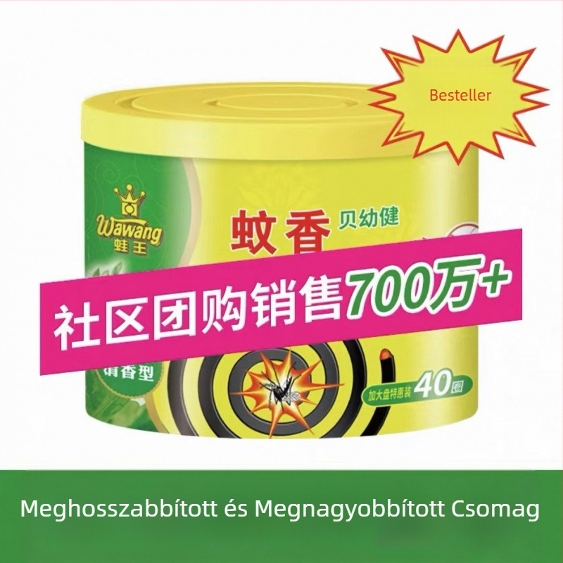 Frog King szúnyogriasztó füstölő, Eagle Brand, nagy adag 40 füstölő, hosszú hatás, alacsony füst, beltéri és kültéri használatra