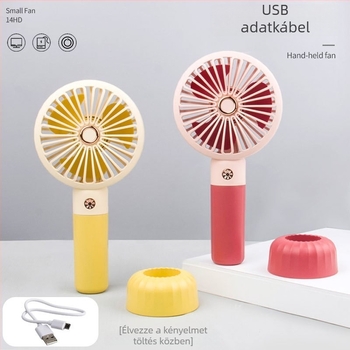 USB újratölthető kézi mini ventilátor brushless motorral és beépített LED világítással