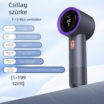 22025 Új Magas Sebességű Hordozható Kézi USB Ventilátor Digitális Kijelzővel