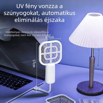 Elektromos szúnyogütő rács USB-porttal, kompakt, többfunkciós kültéri használatra autóhoz és kempingezéshez