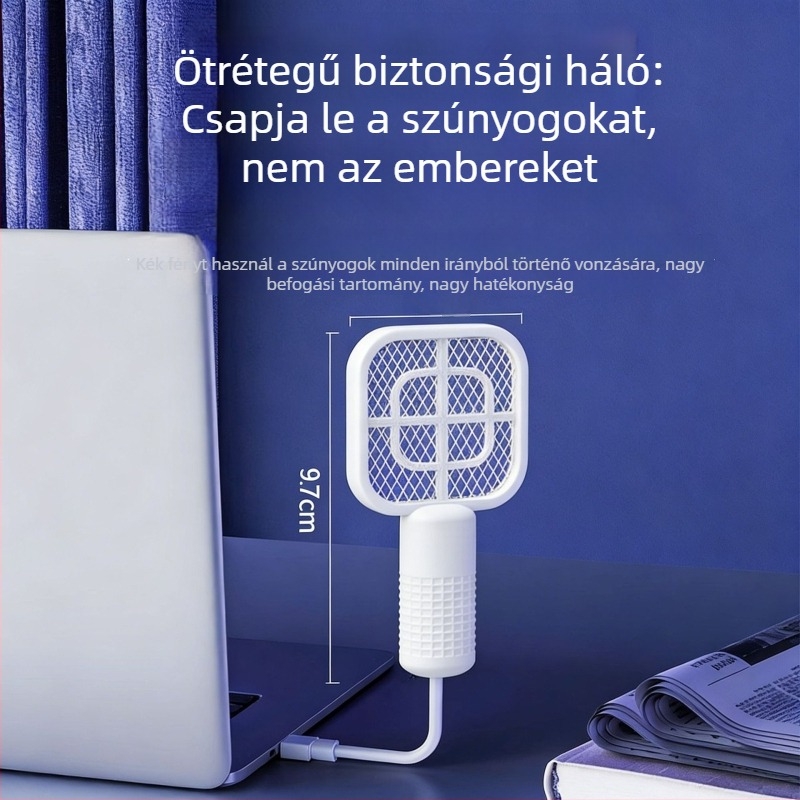 Elektromos szúnyogütő rács USB-porttal, kompakt, többfunkciós kültéri használatra autóhoz és kempingezéshez
