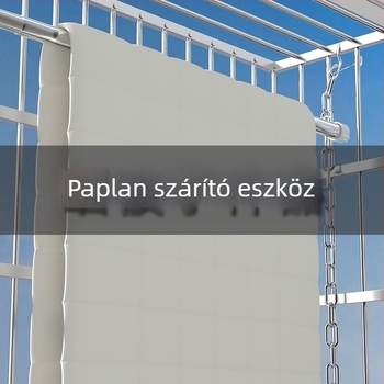 Hordozható rozsdamentes acélból készült ablakhoz illeszkedő ruhaszárító, fúrás nélkül, kinyitható, szélálló téli paplanokhoz