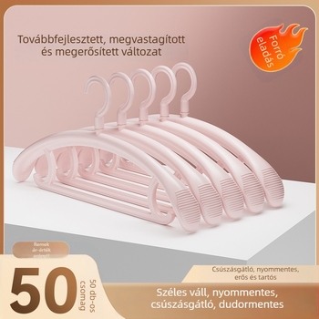 Megerősített ruhafogas otthoni használatra — ruhák felakasztására, vállnyom nélkül, kabátakasztó, 10 darabos készlet