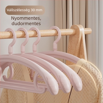Megerősített ruhafogas otthoni használatra — ruhák felakasztására, vállnyom nélkül, kabátakasztó, 10 darabos készlet