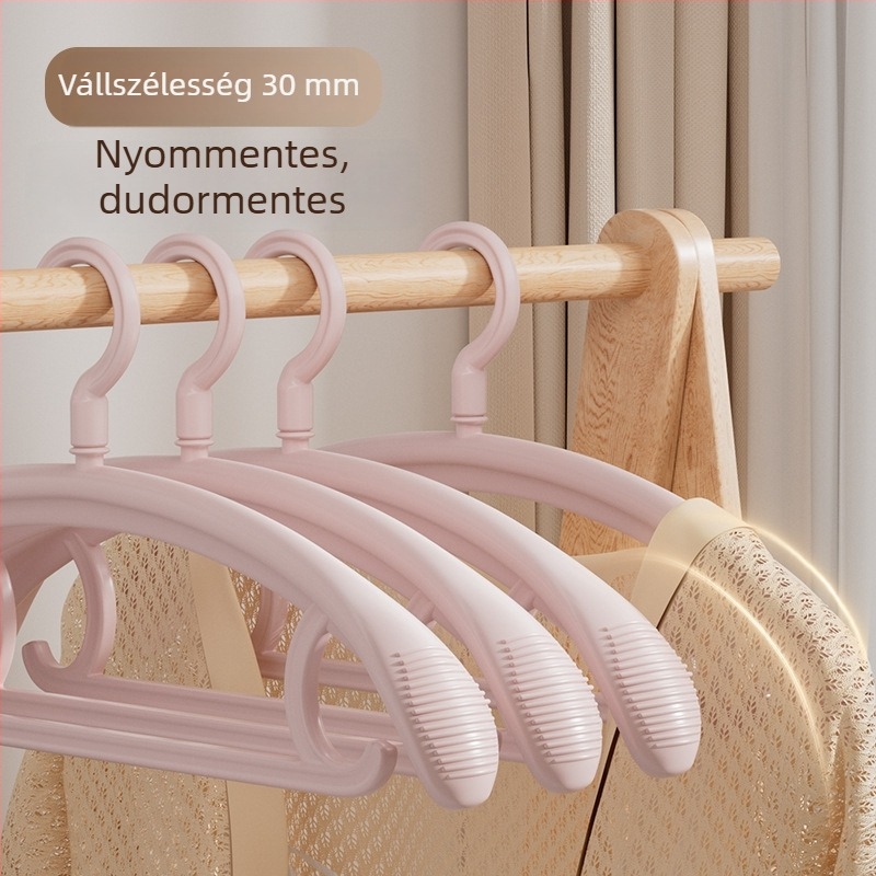 Megerősített ruhafogas otthoni használatra — ruhák felakasztására, vállnyom nélkül, kabátakasztó, 10 darabos készlet