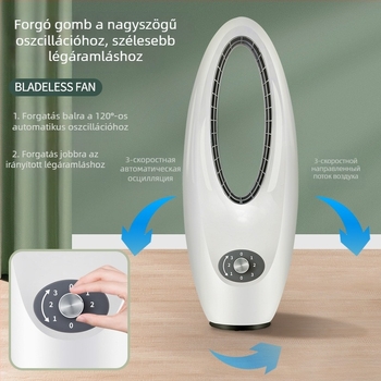 Távirányítós háztartási állóventilátor, lapát nélküli toronyventilátor, légáramlásra