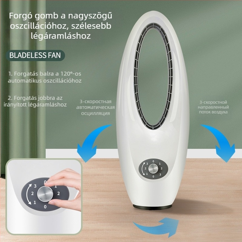 Távirányítós háztartási állóventilátor, lapát nélküli toronyventilátor, légáramlásra