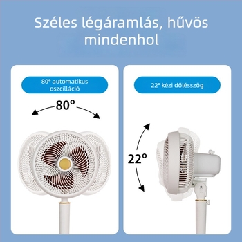 Otthoni levegőáramló ventillátor, függőleges álló ventilátor, 3 sebesség, alacsony zajszint